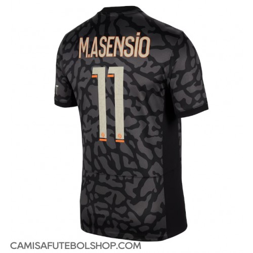 Camisa de time de futebol Paris Saint-Germain Marco Asensio #11 Replicas 3º Equipamento 2023-24 Manga Curta